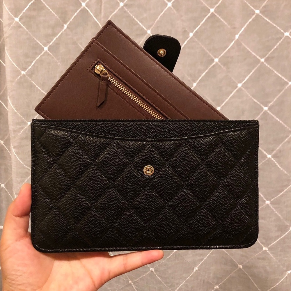 🚫SOLD🚫Chanel Black Caviar Pouch with Insert - Picture 6 of 8